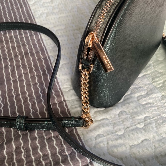 kate spade iridescent green purse with gold chain hardware. - Picture 2 of 6